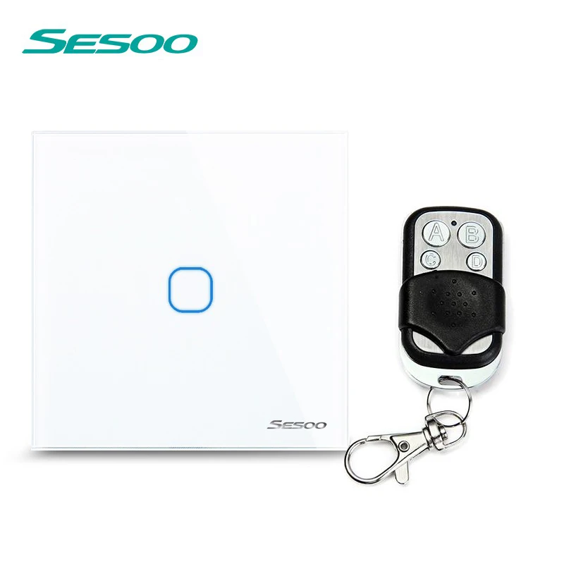 imágenes para Eu/uk estándar sesoo control remoto interruptor 1 gang 1 way, RF433 Inteligente Interruptor de Pared, luz de control remoto inalámbrico táctil sw imágenes para Eu/uk estándar sesoo control remoto interruptor 1 gang 1 way, RF433 Inteligente Interruptor de Pared, luz de control remoto inalámbrico táctil sw