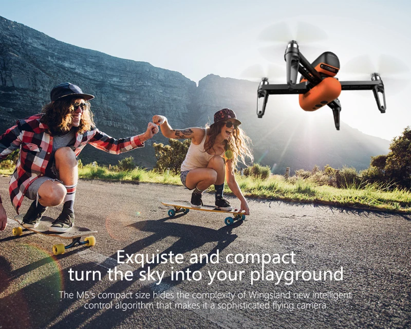 professional Wifi FPV Drone M5 Wifi FPV Selfie Smart Drone APP control With 720P HD Camera Optical Flow GPS RC Quadcopter gifts