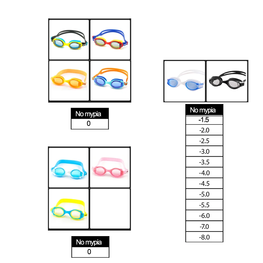 Оптические очки для плавания, для детей, анти-туман, рецепт, очки для плавания, для детей 3-15 лет, близорукость, спортивные очки, диоптрий для бассейна