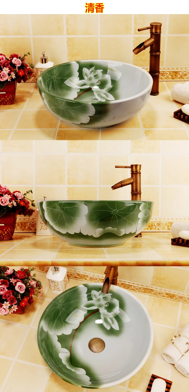 Rectangular Bathroom Cloakroom Art Basin Sinks Bathroom Vessel Sinks vanities Ceramic Counter Top ceramic wash basin sink (10)