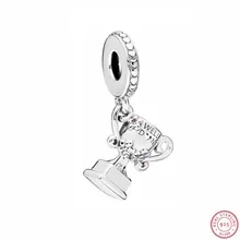 Розовый кристалл и сиреневая эмаль 925 стерлингового серебра достижения Медальон бусины DIY Fit PANDORA Подвески для женщин ювелирные изделия FL746