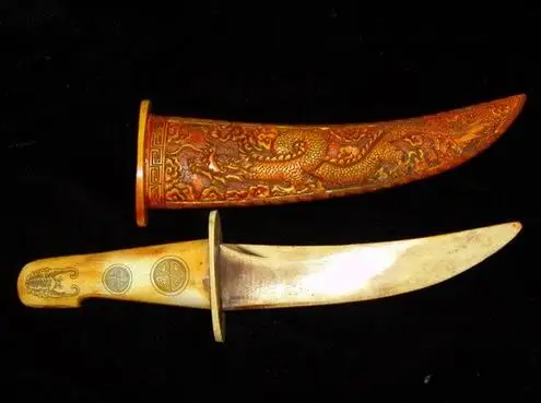 

Rare Old Qing Dynasty bone carving Katana/ DAO/sword,with Hand carving, best collection&adornment, free shipping