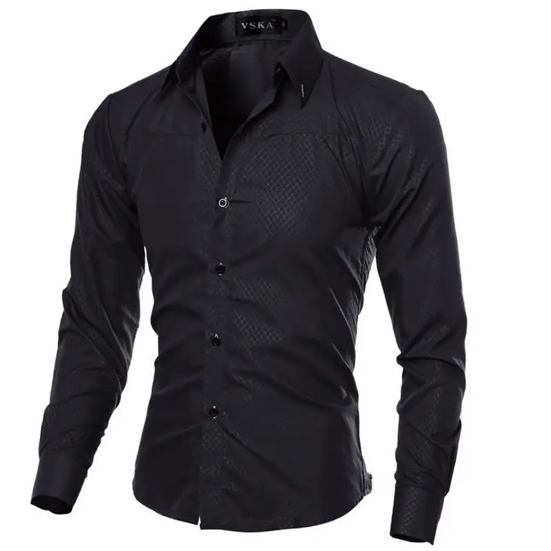 5XL Plus Size Brand-clothing Cotton Mens CIOTHING Solid Soft Men Shirt Long Sleeve Mens Shirts Casual Slim Fit Hot Sale