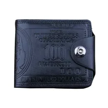 New Designer Men Wallet US Dollar Bill Wallet Brown PU Leather Wallet Bifold Credit Card Photo Men Wallet Purses Hot Selling