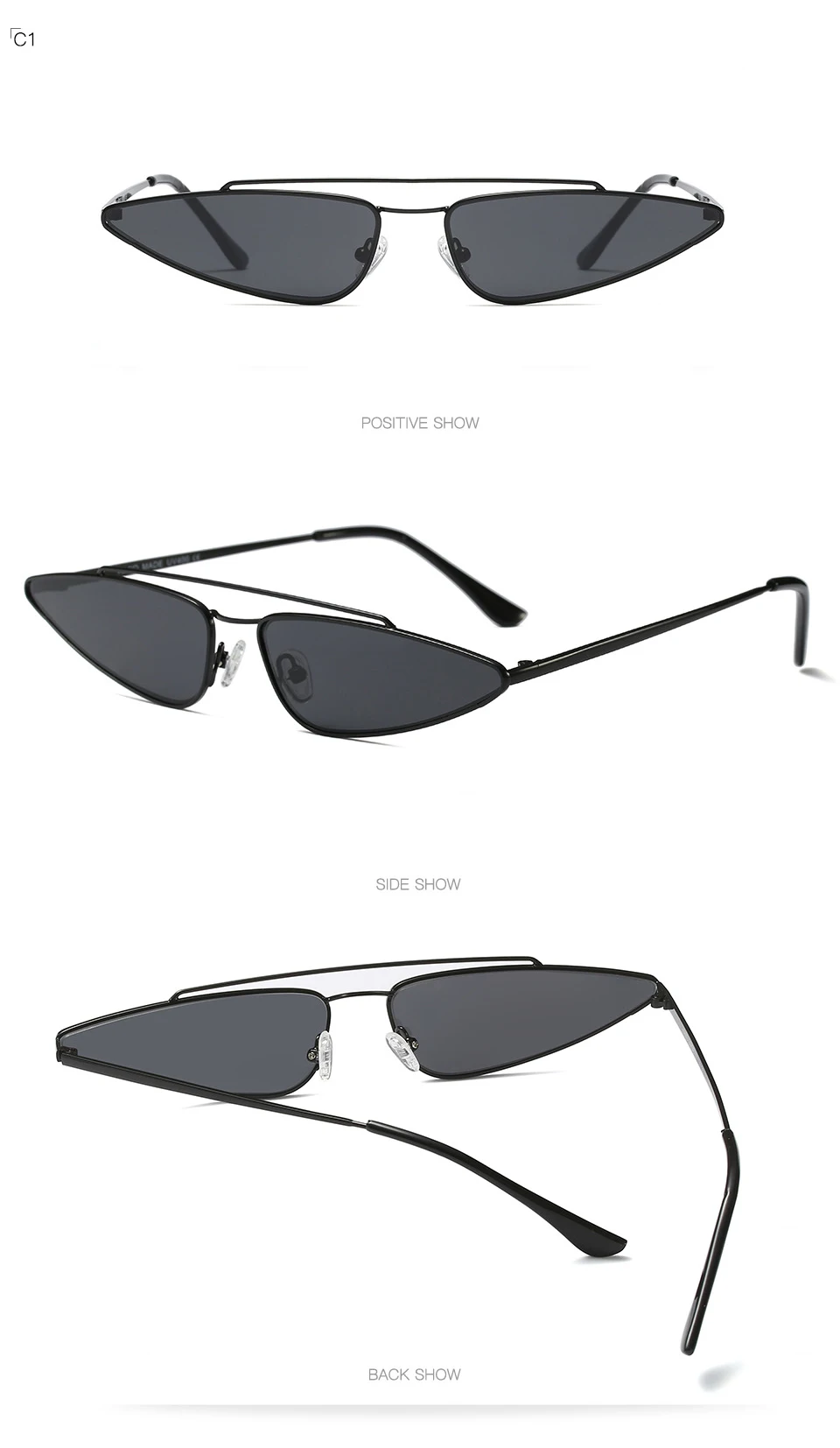 Королевский Девушка дизайнер маленький кадр солнцезащитные очки Для женщин Винтаж кошачий глаз металлический каркас оттенки женский двойной мост очки ss768