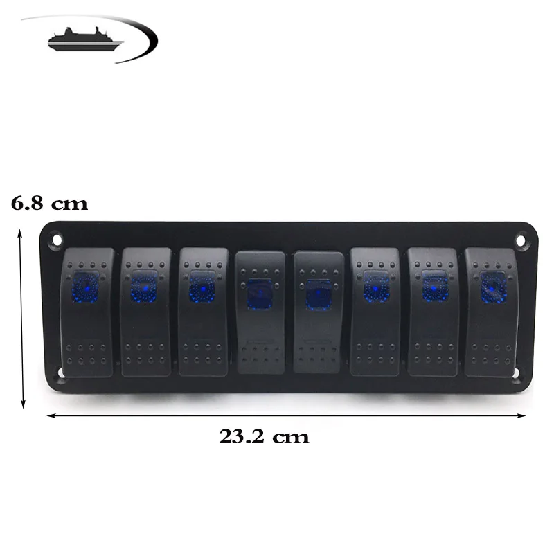4/5/8 Gang светодиодный автоматический перекидной переключатель Панель переключатель для автомобиля на колесах лодка яхта автомат защити цепи, в возрасте от 12 до 24 В