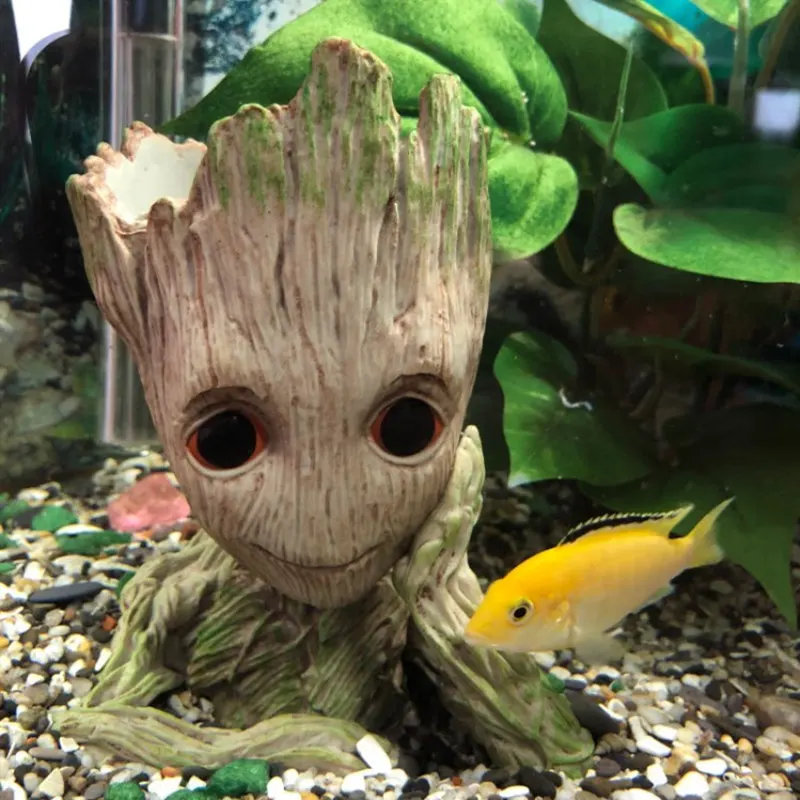 

Cute Tree Man Model Figure Garden Aquarium Plant Bonsai Pot Stone Decoration Fish Tank Ornament Rock Shelter for Fish Shrimp