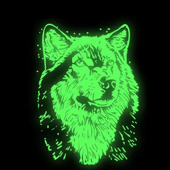 

Hot sale Pyrography 30*22cm Heat Transfer Cool Luminous wolf patch Iron On Patches For Clothes DIY T-Shirt Clothing Deco