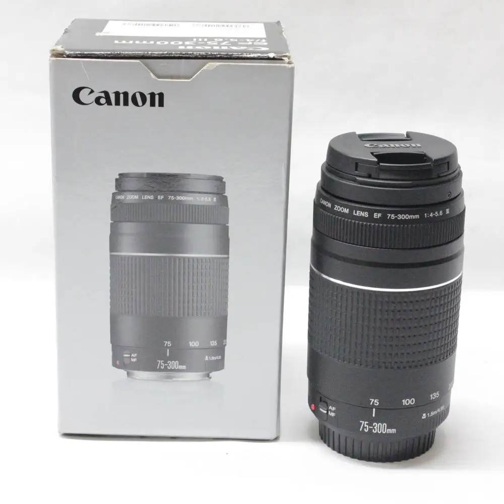 Objectif De Camera Canon Ef 75 300mm F 4 5 6 Iii Teleobjectif Pour 1300d 650d 600d 700d 800d 60d 70d 0d 7d T6 T3i T5i Objectifs Pour Appareil Photo Aliexpress