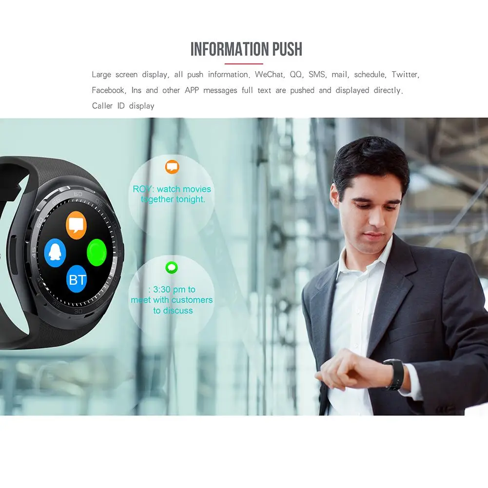 High Qualty Touch Screen Sports Smartwatch 1.2 Inch Heart Rate Sleep Monitoring Bluetooth 4.0 Smart Watch Sport Wearable Device