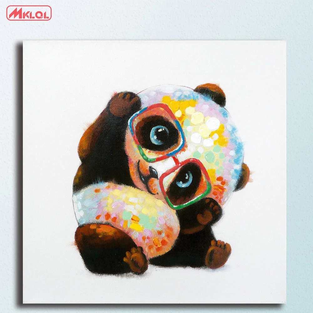 

Fashion Smarty-Panda Oil Painting Wall Art Picture Paiting Canvas Paints Home Decor Abstract Print Painting Modern Wall Decor