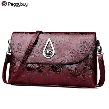 

Luxury Handbags Women Bags Designer Flower Pattern PU Leather Vintage Shoulder Bag Bolsos Mujer De Marca Famosa