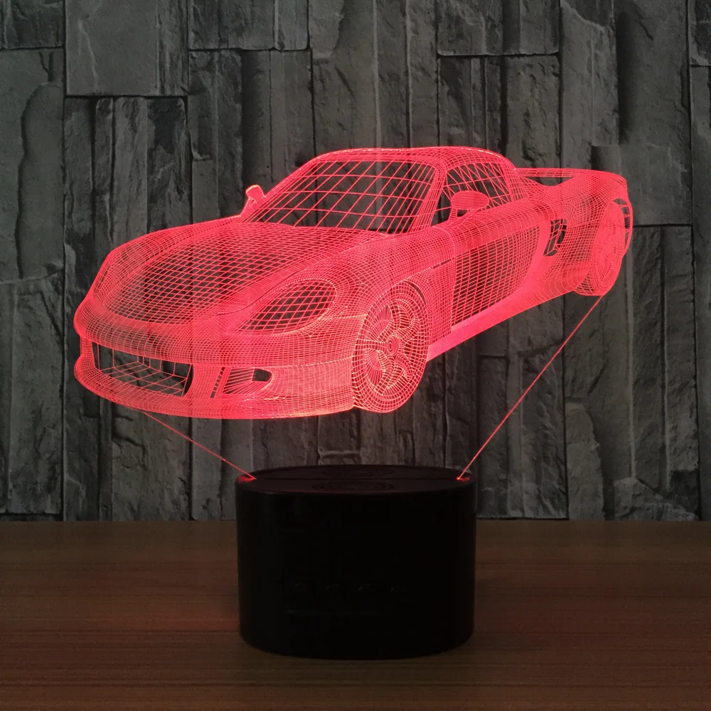 Car 3d Night 7 Colors Led Usb 3d Night Lights As Children's Room Toys