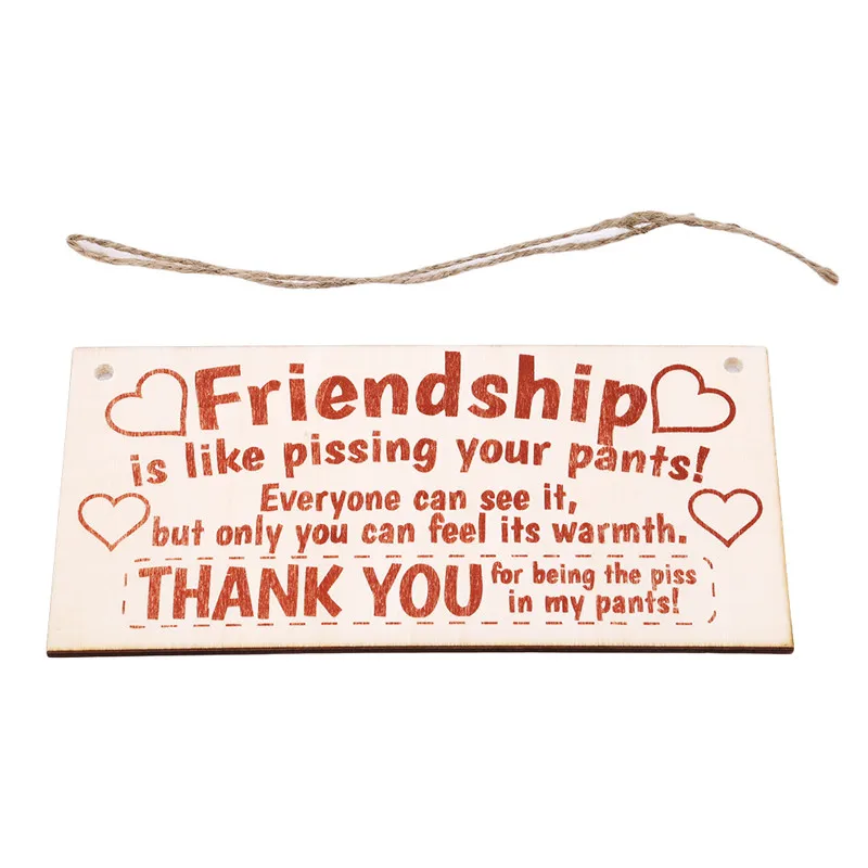 

Friendship Sign Best Friend Plaque Gift Shabby Chic Heart & Thank You Hanging Gift Plaque Pendant Tags Decoration