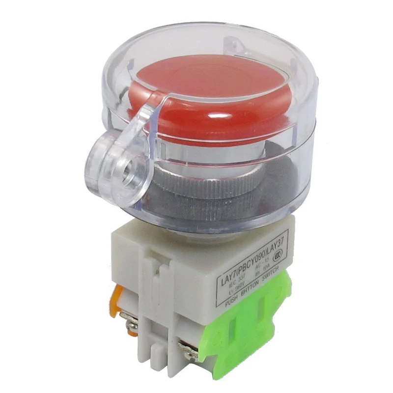 الذاتي قفل الاتصال واضح مع غطاء AC 660 V 10A الأحمر إيقاف الطوارئ مفتاح بـزر دفع NO/NC مفتاح أمان المعدات الكهربائية الذاتي قفل الاتصال واضح مع غطاء AC 660 V 10A الأحمر إيقاف الطوارئ مفتاح بـزر دفع NO/NC مفتاح أمان المعدات الكهربائية