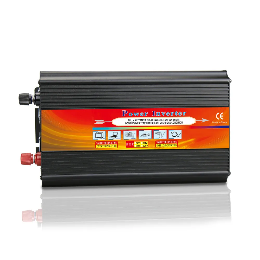 

2500W Pure Sinusoidal Inverter AC 12V to DC 220V Solar photovoltaic Inverter Travel Power Supply Control 2 universal socket