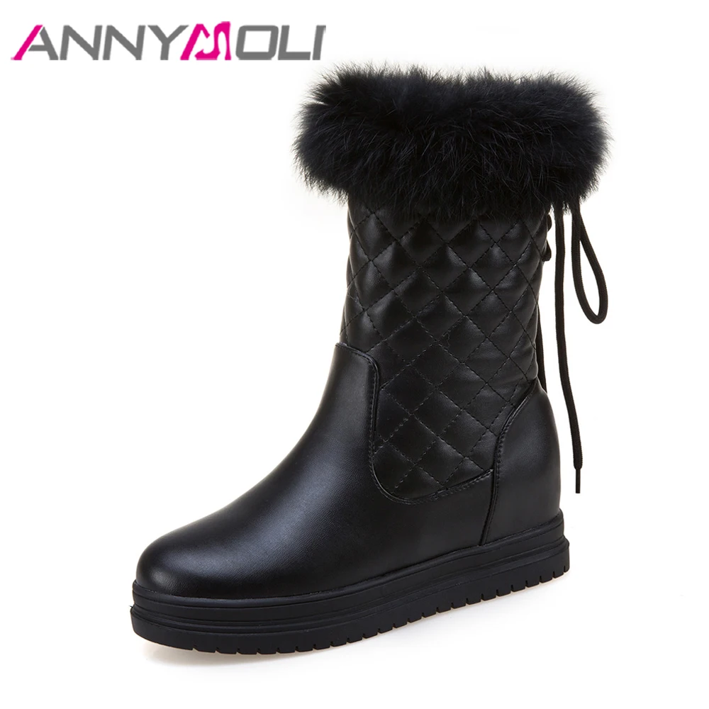 mid calf wedge heel boots