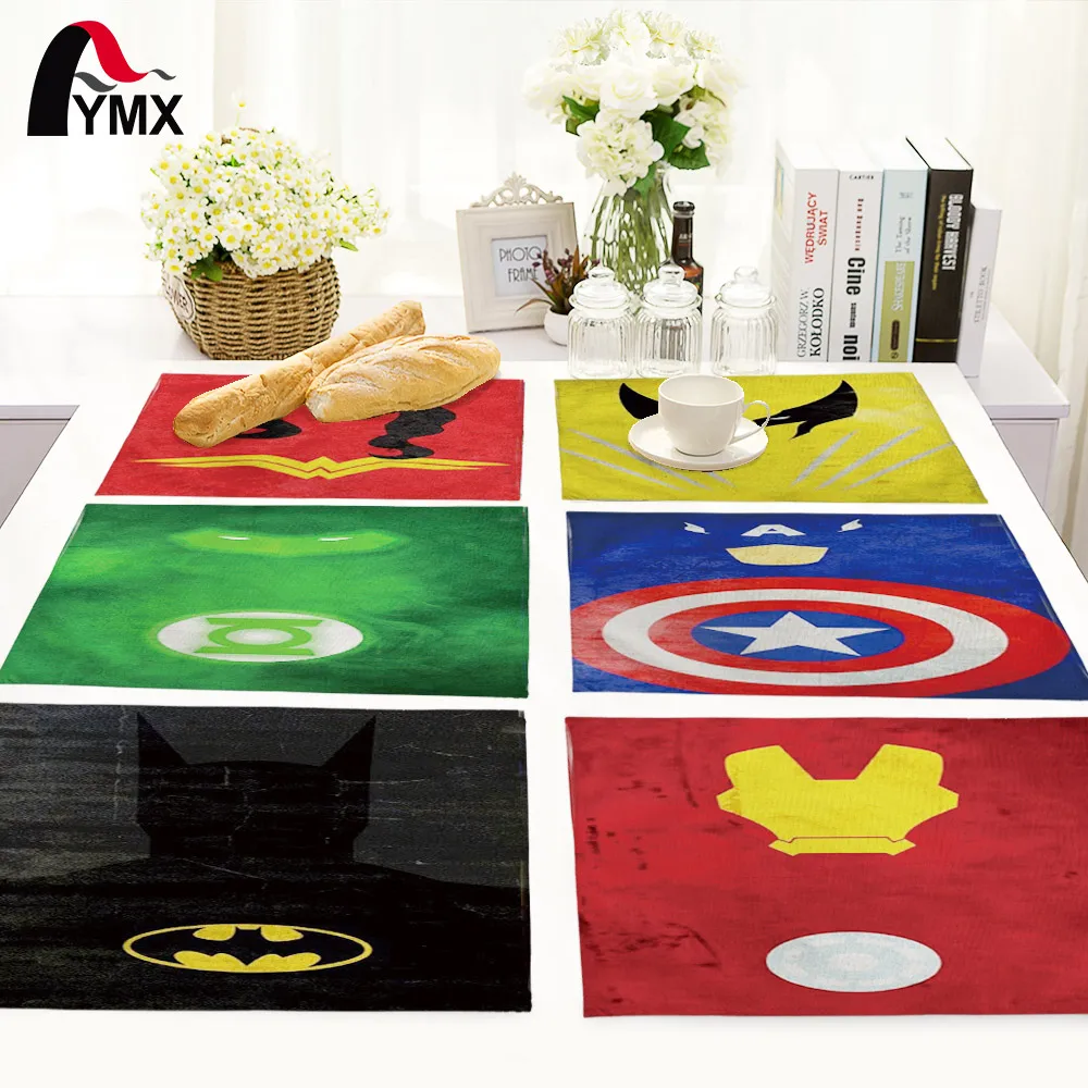 

American Style Cartoon Table Mat Bowl Dining Mats Table Napkin For Wedding Set Kitchen Decoration Table Pads Home Accessories