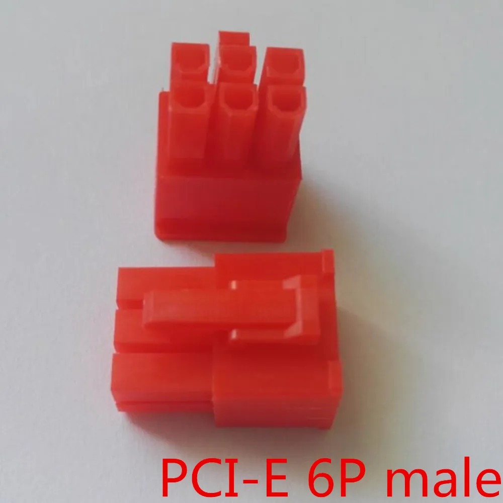 

5557 4.2mm red 6P 6PIN male for PC computer ATX graphics card GPU PCI-E PCIe Power connector plastic shell Housing
