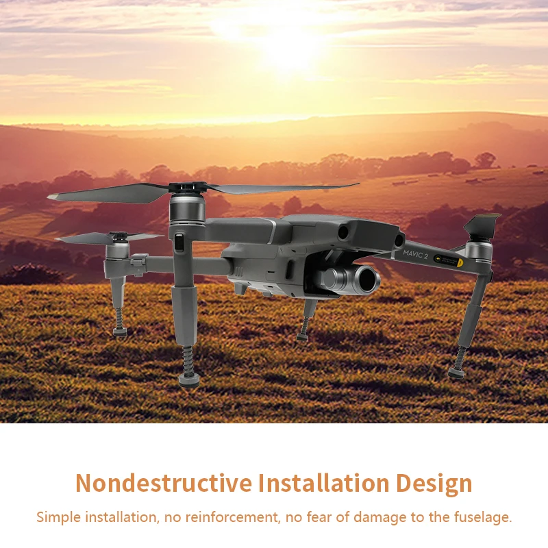 Пружинный увеличенный посадочный механизм для DJI Mavic 2 Pro Zoom Drone аксессуары амортизатор ноги Mavic 2 кронштейн Расширенный комплект