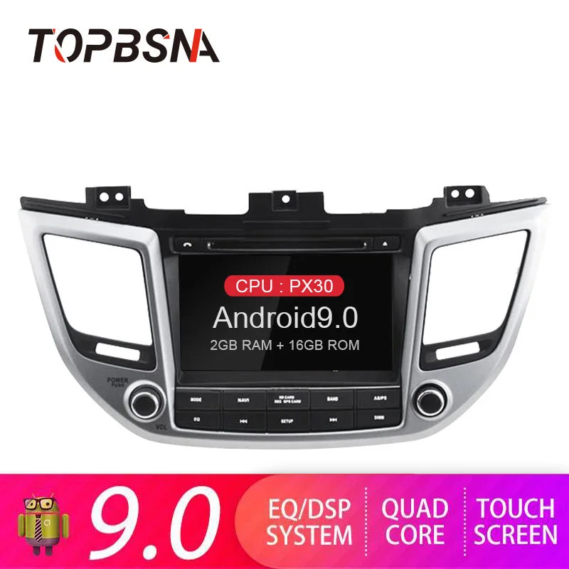 Topsna Android 9,0 автомобильный dvd-плеер для hyundai Tucson IX35 wifi gps навигация 2 Din автомагнитола стерео головное устройство CD