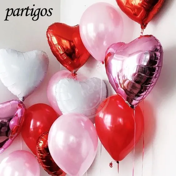 

Valentine's Day gift 15pcs/lot black Latex Balloons Globo Party wedding Birthday Decoration Ballons 18inch Heart inflatable ball