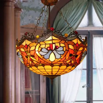 

18inch American European anti pendant Tiffany lamp room bar lighting coffee stained glass fashion creative