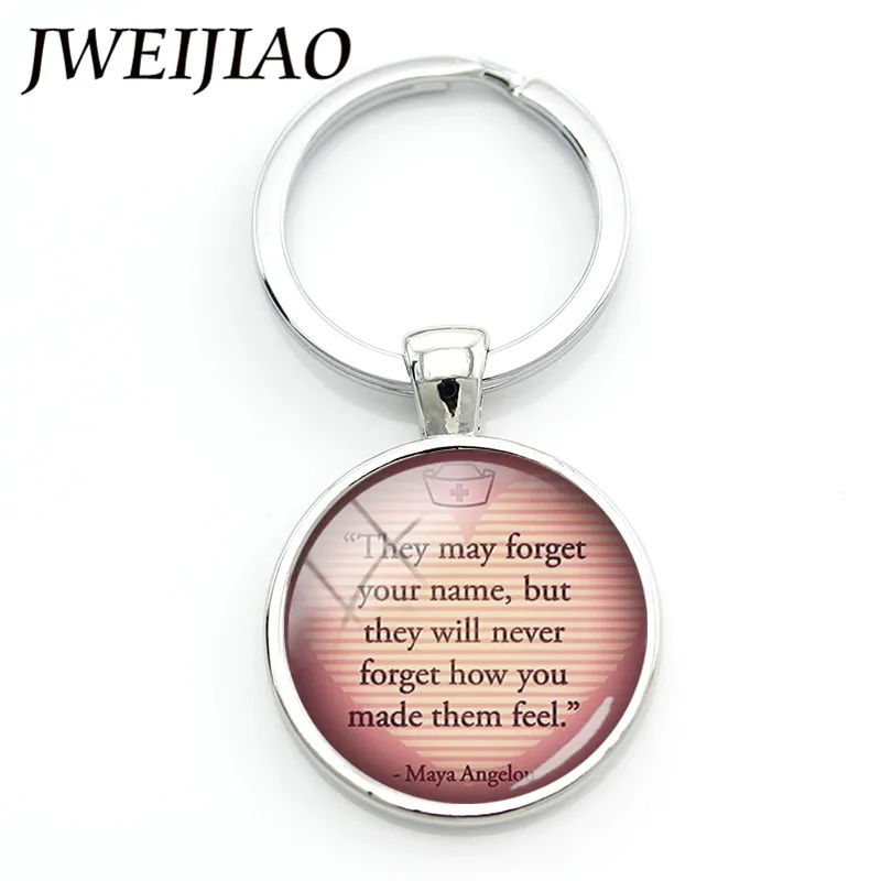 

JWEIJIAO Nurse's Day Jewelry Custom Nurse Keychain Key Chain Keyring Thanksgiving Doctor Nurse Physicians Medical Gift DO18