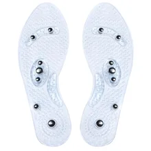 1 пара универсально 25-27 см Магнитная стелька терапия прозрачный силиконовый Массаж Анти-усталость забота о здоровье Магнитная мягкая стелька