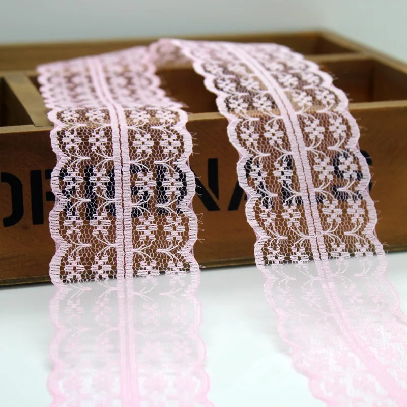 DongCai кружевная лента для отделки 10 ярдов/партия 45 мм швейная трикотажная ткань DIY вышитая сетчатая ткань шнур Кружева Лоскутные аксессуары - Цвет: Pink