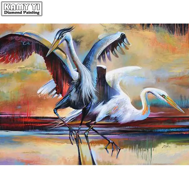 Full Square drill 5D DIY Diamond painting Red-crowned crane Embroidery Mosaic Cross Stitch Rhinestone decor HY | Дом и сад