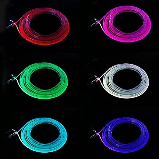 6m Voice Sound Active RGB LED Car Interior Light Multicolor EL Neon Strip Light Bluetooth Phone Control Atmosphere Light 12V