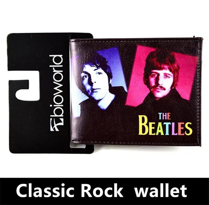  The Classic Rock and Roll Orchestra People Purse the Beatles iron Lady Guns and Roses Cartoon Man  Wallet 