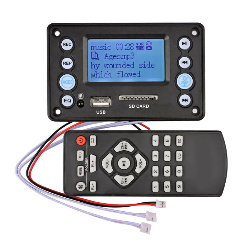 4,0 Bluetooth MP3 декодер плата аудио модуль USB SD WAV FM+ пульт дистанционного управления