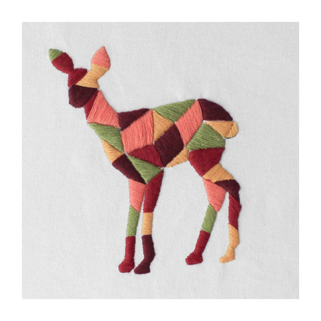 DIY Animals Pattern Embroidery Kits for Beginner Needlework 3D Cross Stitch Embroidery Set Craft Sewing Accessories