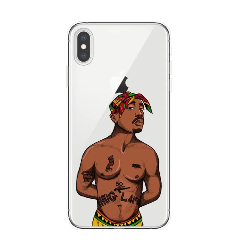 T5273 2Pac macaveli Tupac Amaru Shakur прозрачный силиконовый мягкий чехол для телефона из ТПУ для iPhone X XR XS Max 7 8 6 6S Plus 5S SE Fundas Coque - Цвет: T5273