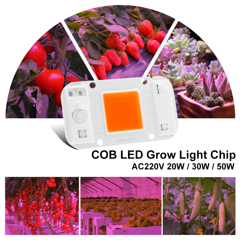 Полный спектр светодиодный светильник для выращивания Гидропоника AC 220 В 20 Вт 30 Вт 50 Вт для внутреннего сада DIY рост и цветение