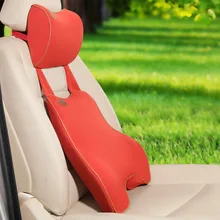 Запоминающая хлопковая подушка для автомобиля, подушка для талии, летняя подушка для автомобиля, подушка для шеи для автомобиля