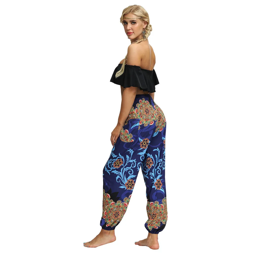 Повседневные женские штаны-шаровары; pantalones mujer pantalones de mujer; уличная одежда; коллекция года; свободные хиппи-мешковатые Boho Aladdin брюки; Z4