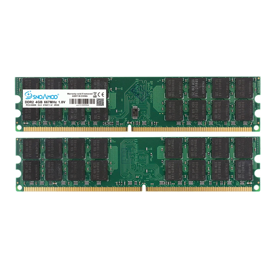 SNOAMOO компьютерный ПК ОЗУ 4 ГБ 800 МГц DDR2 PC2-6400 667 МГц PC2-5300S Настольный ПК 2 Гб DIMM память 240 pin для AMD Высокая совместимость