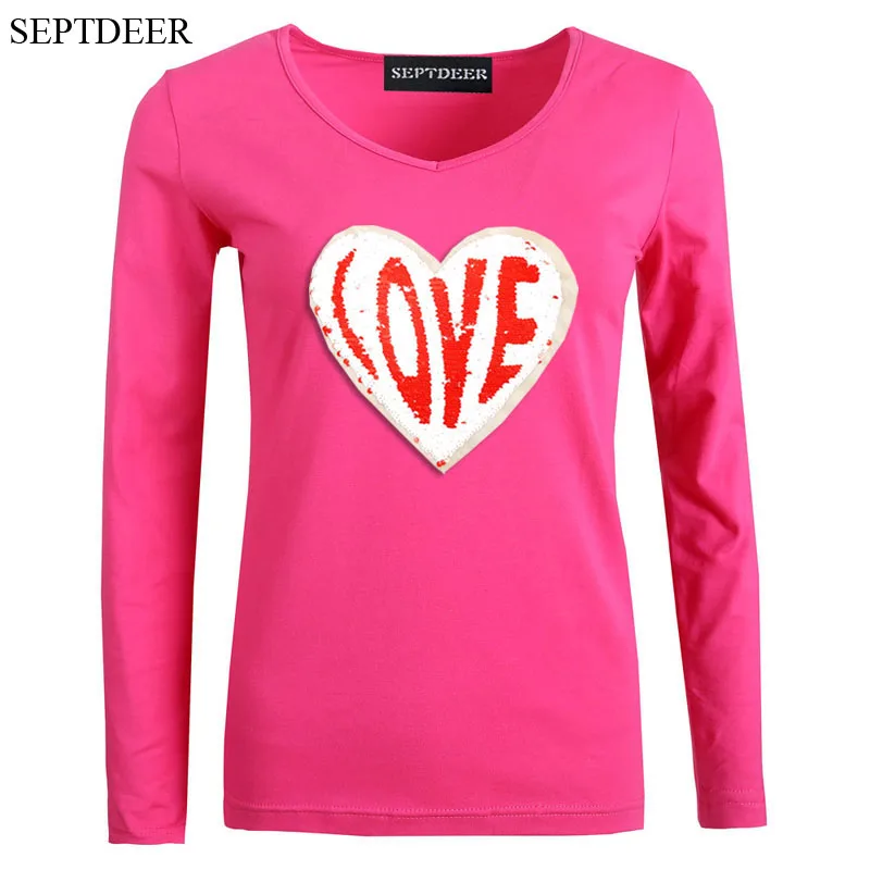 Septdeer Nuovo Cotone A Maniche Lunghe Plus Size Top 5xl