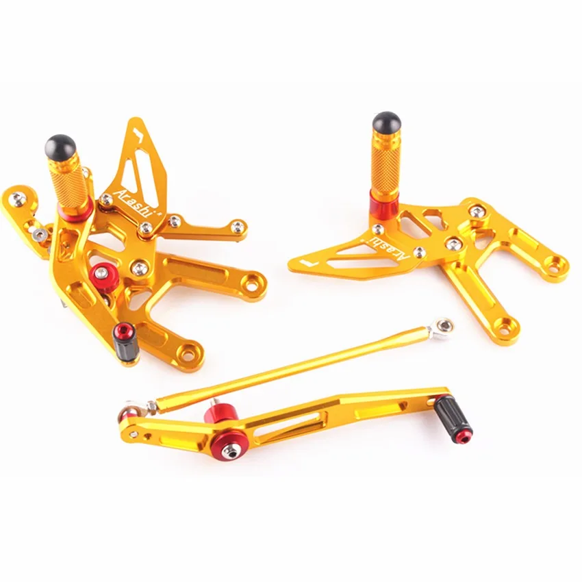 

For Yamaha YZF R6 2008 2009 2010 2011 CNC Adjustable Rearset Foot Pegs Footrest Pedal Gold