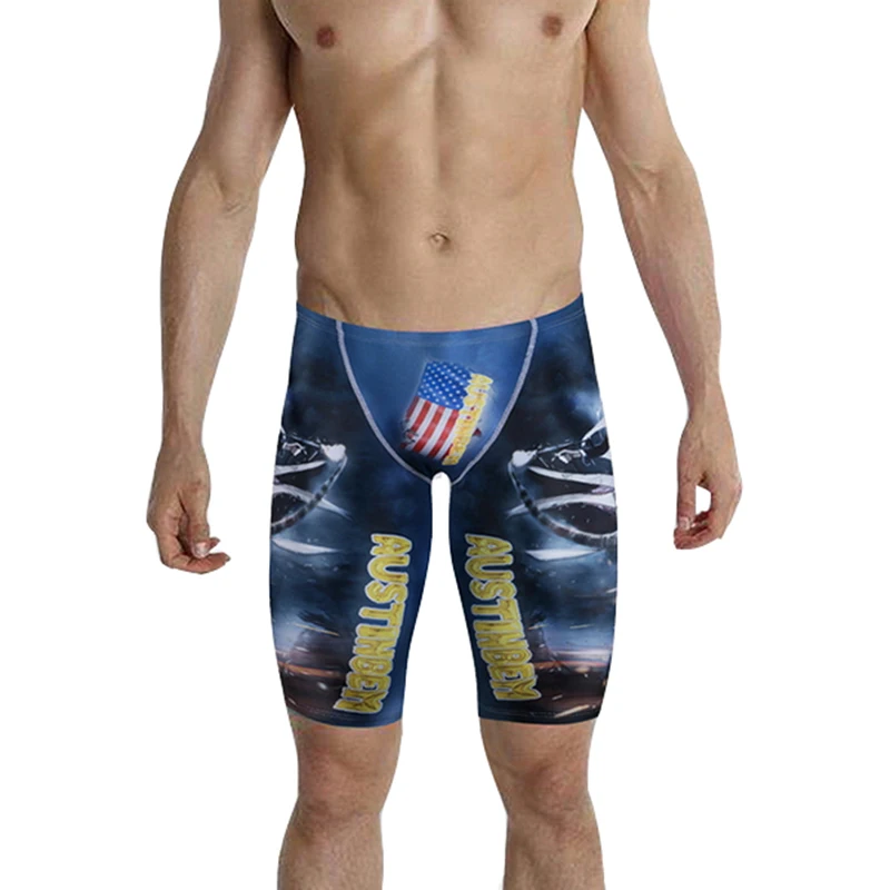 Swimsuit Boys Swimwear Jammers Men Sexy Swim Trunks Boxer Mens Professional Swimming Shorts Beachwear Competition Swim suit