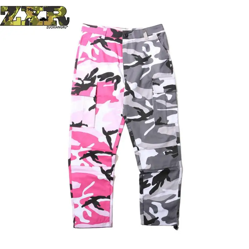 Zuoxiangru мужская тактический брюки для девочек хип хоп армии Военная Униформа вентиляторы хлопок Сращивание камуфляжные брюки комбинезоны