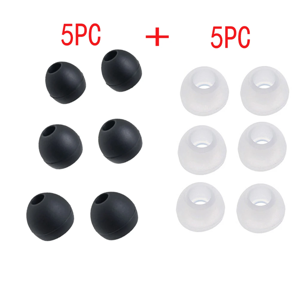 

Earbuds Tips 10 Pairs Medium Size Clear Silicone Replacement Earbuds CoversFor Sony Phillips