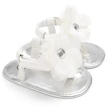 Красивый большой цветок для маленьких девочек кожаные кроссовки новорожденных Летняя обувь Sapatinho Bebe для девочек Chaussure Neonata Scarpe детские сандалии