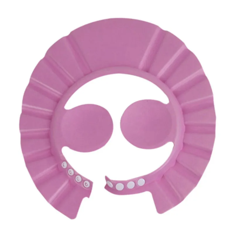 ПВХ Детская душевая Ванна защищает шампунь мальчик ребенок предотвращает девушки уши крышка регулируемая крышка - Цвет: Розовый