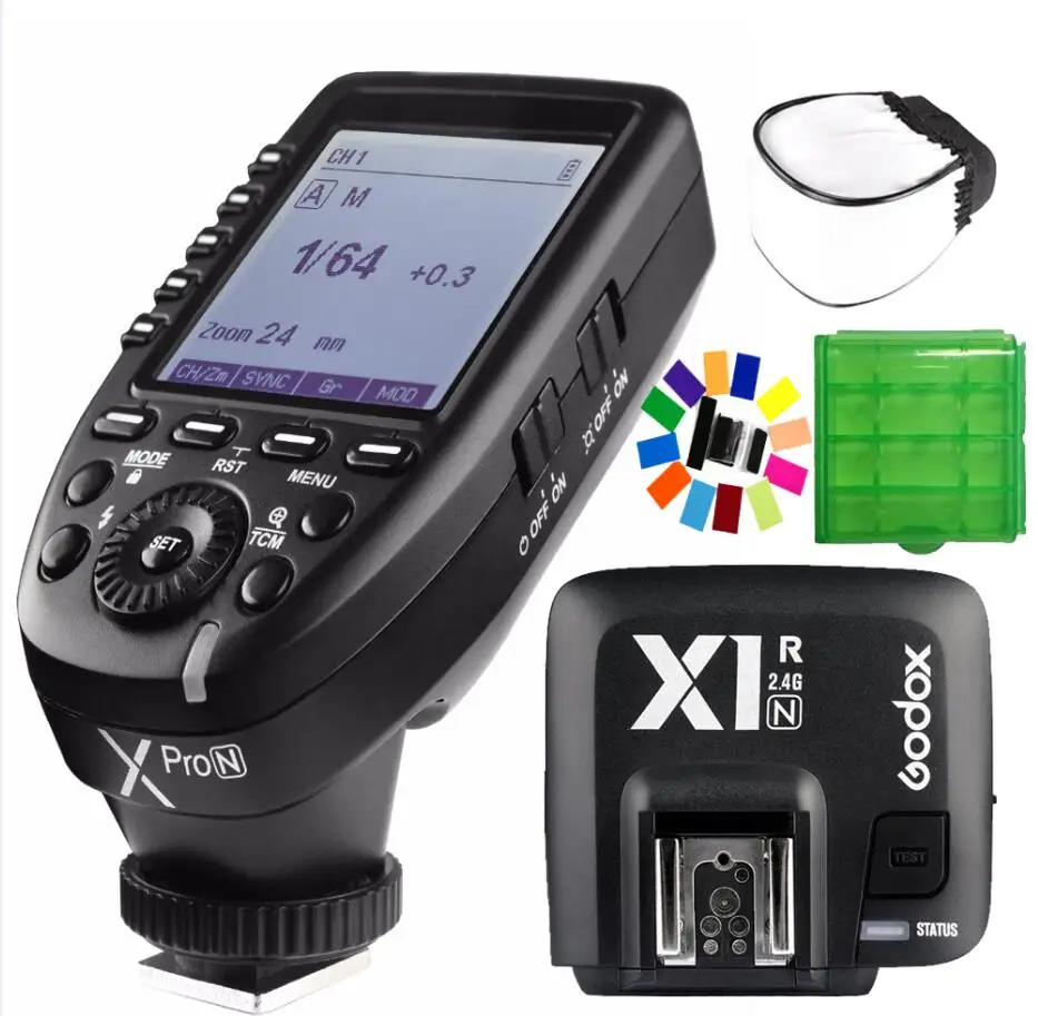 Godox Xpro-N i-ttl II 2,4G X система беспроводного управления дистанционным триггером с 3* X1R-N приёмником для вспышки Nikon - Цвет: Xpro-N add X1R-N