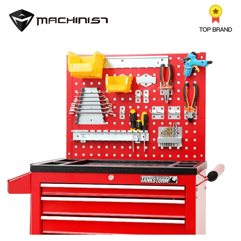 

Auto Repair Tool Steel Plate Tools Cart Hook Fittings Trolley Multifunction Plastic Box Wheel Cabinet Hanging Steel Holes Board
