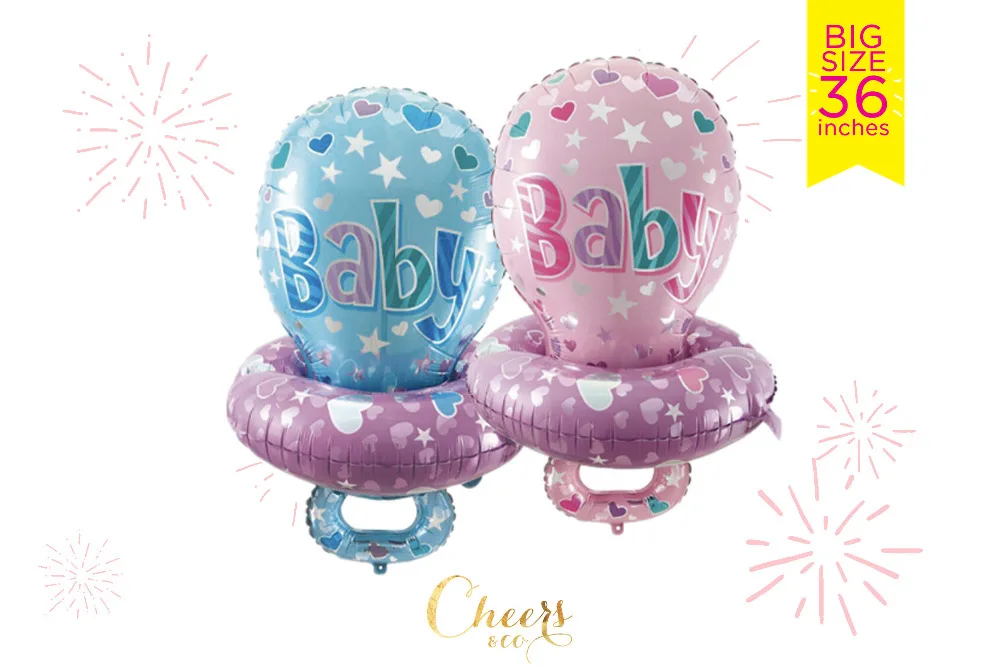 

Inflator boy or girl pacifier children helium balon balloon aniversary 1st birthday party decoration festa infantil Nipple